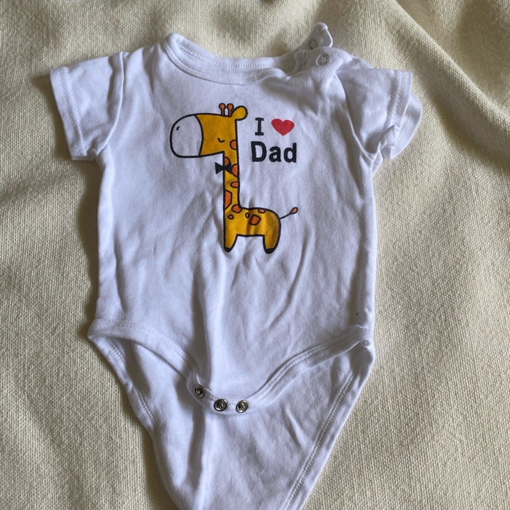 Kiddie zoom I love dad onesie 6M